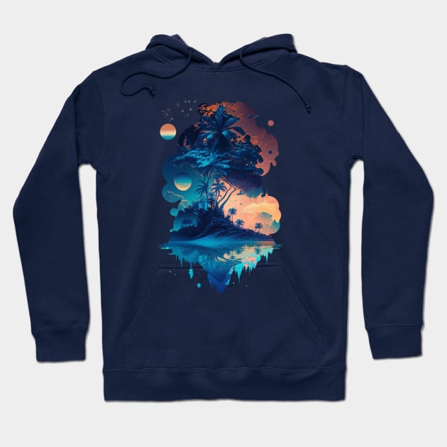 paradise Island Hoodie by DavidLoblaw